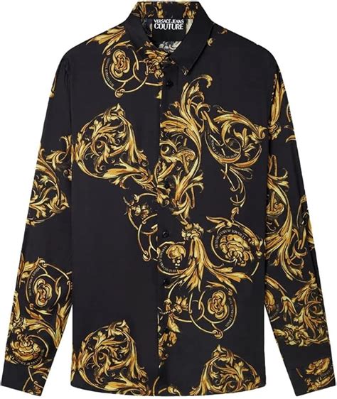 camicia versace gialla|Camicie da uomo di Versace Jeans Couture .